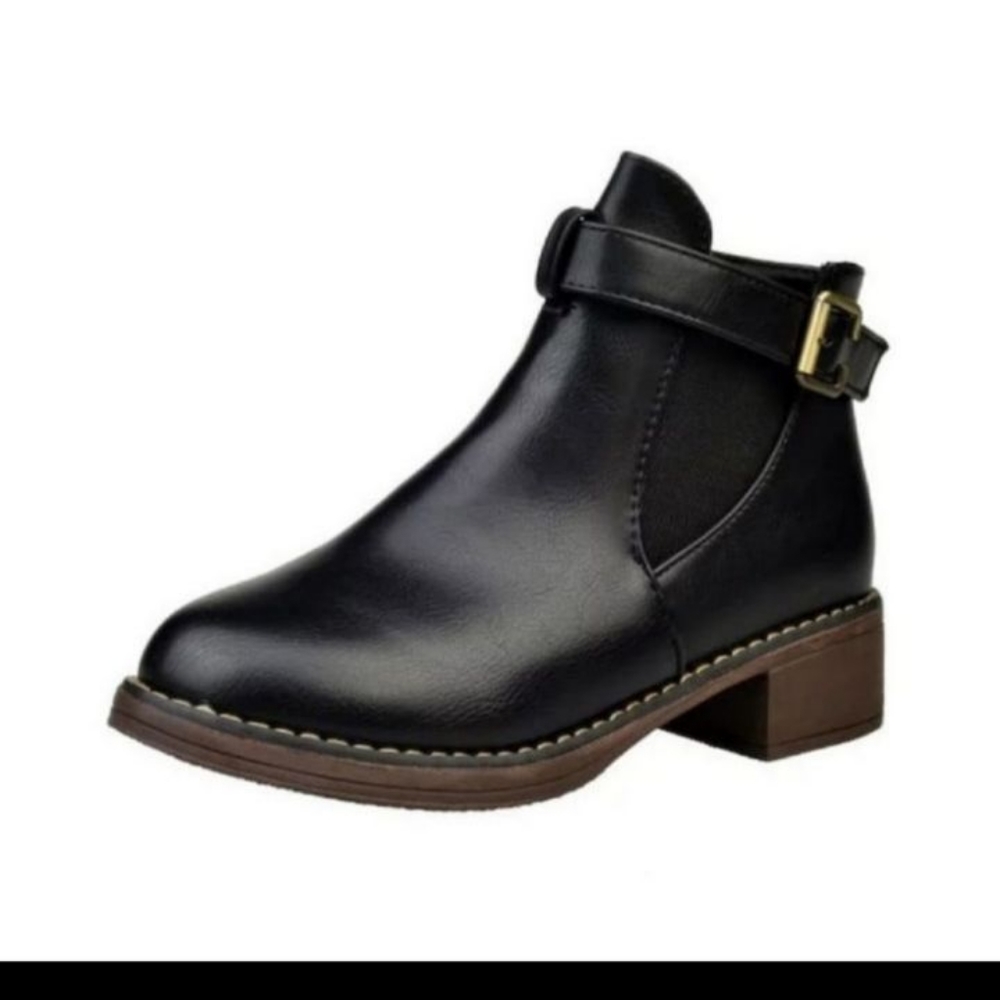 Trendy Side Buckle Ankle Boots